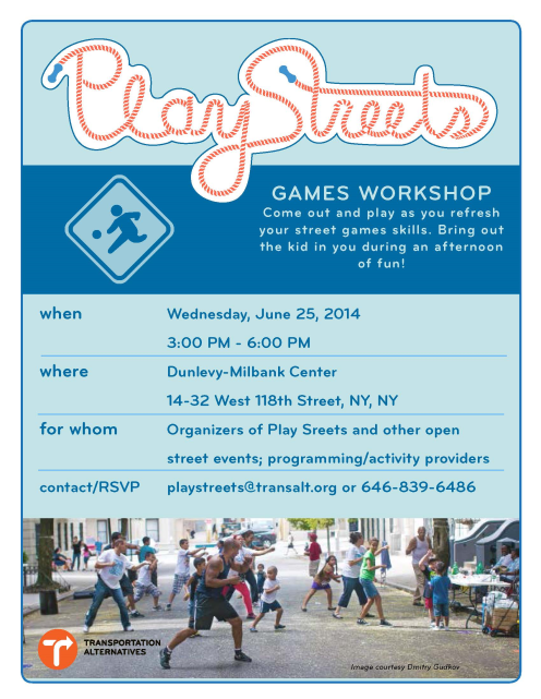play street games workshop